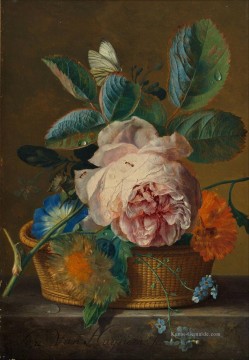 Klassik Blumen Werke - Korb mit Blumen Jan van Huysum klassische Blumen